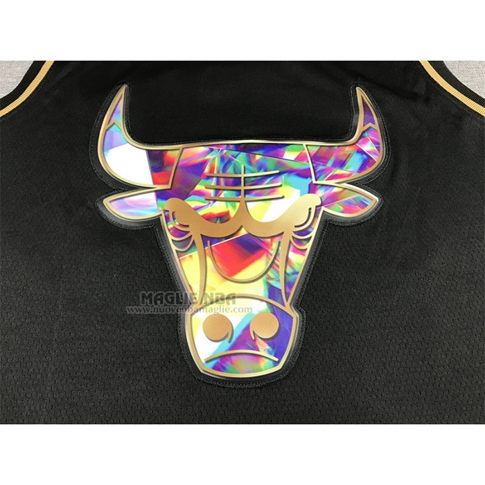 Maglia
 Michael Jordan NO 23 Chicago Bulls Golden Edition 2021-22 Nero
